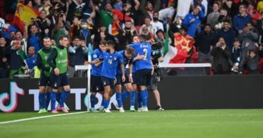 بونوتشي يحرز هدف تعادل ايطاليا ضد إنجلترا بالدقيقة 67 بنهائى اليورو.. فيديو