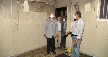 محافظ أسيوط يتفقد موقع حريق محدود فى حديقة بدار أيتام ويطمئن على النزلاء.. صور