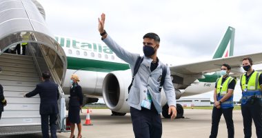 يورو 2020.. وصول بعثة إيطاليا إلى لندن لمواجهة إنجلترا فى النهائى.. صور