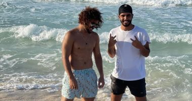 عبد الله جمعة يستغل إجازة الزمالك فى المصيف بالساحل الشمالي.. صور