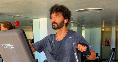 خالد النبوي في تدريبات الكارديو استعدادات لفورمة الساحل.. صور