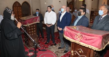 محافظ بنى سويف يزور دير السيدة العذراء بقرية الحمًام.. ويُشيد بقيمته الدينية والأثرية