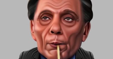أحمد رسم كاريكاتير لأكثر من 30 شخصية عالمية وكسب مسابقات دولية.. صور