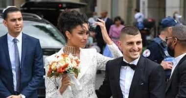 الزوجة الثانية.. فيراتي يحتفل بزفافه من عارضة أزياء بعد التتويج بـ اليورو