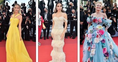 أبرز إطلالات النجمات أمس بمهرجان كان السينمائى..فساتين أنيقة ومجوهرات ماسية