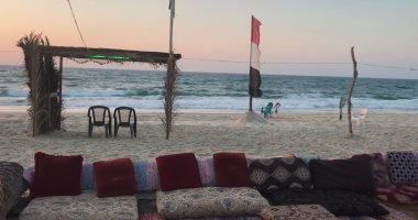 شاطىء بورسعيد: رفع الرايات السوداء وحظر نزول البحر اليوم وغدا لسوء الطقس