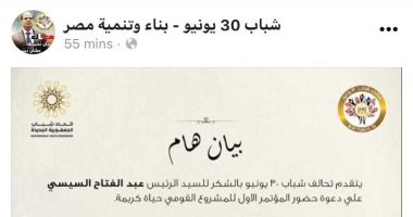 كيانات ومبادرات شبابية تعلن انضمامها لـ"اتحاد شباب الجمهورية الجديدة".. ويوجهون الشكر للرئيس السيسى على دعوتهم لحضور فعاليات المؤتمر الأول لـ"حياة كريمة".. ويؤكدون على العمل سويا لإعلاء راية الوطن