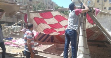إزاله شوادر اللحوم وبيع الأضاحى المخالفة بالهرم وبولاق الدكرور بالجيزة.. صور