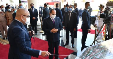 الرئيس السيسي يتابع الموقف التنفيذى لمدينة الفنون فى "العلمين الجديدة".. صور