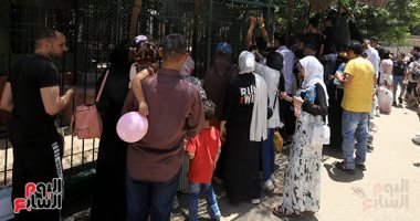 رغم حرارة الجو.. حديقة الحيوان بالجيزة كامل العدد فى ثالث أيام عيد الأضحى