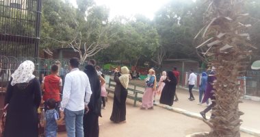 توافد المواطنين على حديقة الحيوان بالزقازيق لليوم الرابع لعيد الأضحى.. صور