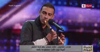 عازف مصرى يبهر لجنة تحكيم "أمريكا جوت تالنت" باستخدام الـ"ريكوردر" و"بيت بوكس"