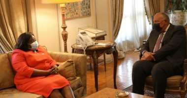 سامح شكرى يبحث مع وزيرة خارجية جنوب السودان قضية سد النهضة
