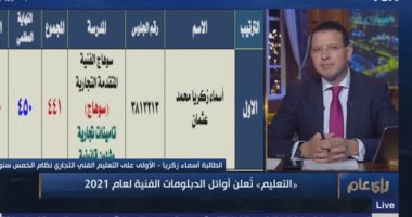 الأولى على التجارى 5 سنوات: توقعت درجة التفوق واخترت التعليم الفنى بكامل إرادتى