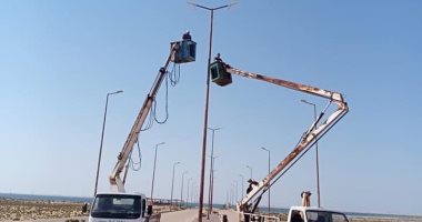 تنفيذ أعمال إنارة لمسار طرق رئيسية وفرعية بمناطق بئر العبد بشمال سيناء