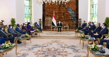 الرئيس السيسى يستقبل نائب رئيس جمهورية جنوب السودان للشئون الاقتصادية.. ويؤكد عزم مصر الاستمرار فى تقديم الدعم الفنى لجوبا.. الرئيس: موقفنا ثابت بالتوصل إلى اتفاق قانونى ملزم بشأن قواعد ملء وتشغيل سد النهضة