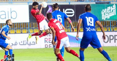 فيديو .. حسين الشحات يهدر أول فرص التسجيل للاهلى أمام أسوان 