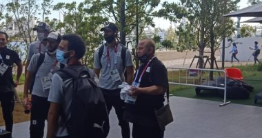 منتخب مصر يصل مقر القرية الأولمبية استعداداً لمواجهة البرازيل.. صور