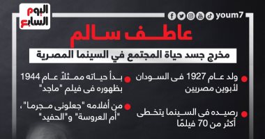 عاطف سالم.. مخرج جسد حياة المجتمع في السينما المصرية (إنفوجراف)