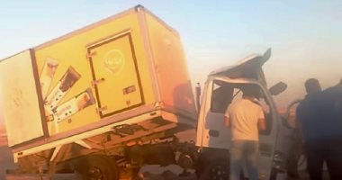 مصرع شخص في حادث تصادم أتوبيس بسيارة نقل في الوادي الجديد