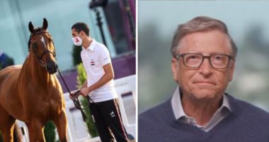 بيل جيتس يدعم الفارس المصرى نايل نصار خلال مشاركته فى أولمبياد طوكيو 2020