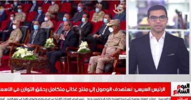نشرة الظهيرة من تليفزيون اليوم السابع.. الرئيس السيسى يوجه بحماية الأطفال من سوء التغذية والكشف المبكر عن أمراض السمنة والتقزم.. وزيرة الصحة تشهد حقن أول حالة لمرضى ضمور العضلات بمعهد ناصر.. فيديو