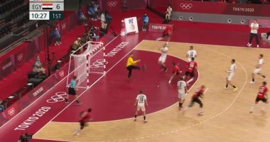 منتخب مصر يواصل التقدم على ألمانيا بنتيجة 19 / 16 بعد مرور 40 دقيقة