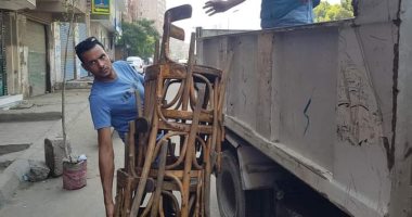 رفع إشغالات وتعديات خلال حملات على المقاهى والمطاعم ببولاق الدكرور