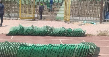 المصرى البورسعيدى يبدأ المرحلة الأولى من توسعة استاد النادى.. صور