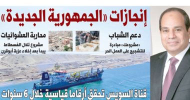 إنجازات "الجمهورية الجديدة".. غدا بـ"اليوم السابع"