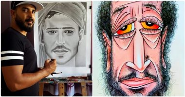 يحيى نفسه حلو فى الأكل والرسم.. سافر ألمانيا بسبب الفن ويبيع لوحاته مع مشروبات