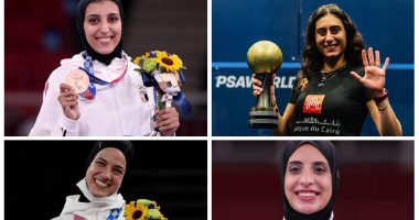 فريال أشرف وهداية ملاك وجيانا فاروق ونور الشربيني.. سيدات مصر الأبطال