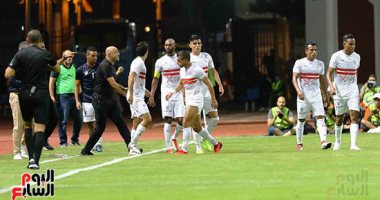 الزمالك يضرب غزل المحلة بثلاثية نظيفة فى الشوط الأول بالدورى.. صور