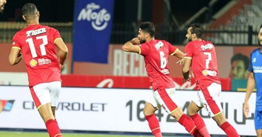 ياسر إبراهيم يحرز هدف التقدم للأهلي فى مرمى سيراميكا.. فيديو وصور