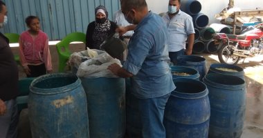 ضبط وإعدام أكثر من 11 طن مخللات وغلق المصنع بديرب نجم الشرقية