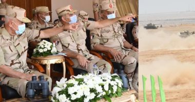 الفريق محمد فريد يشهد تنفيذ المرحلة الرئيسية للمشروع التكتيكى بجنود"بدوى2021 "