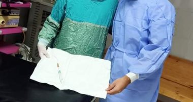 استخراج فرشة أسنان من مرىء سيدة بالمنوفية.. صور