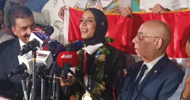 فريال أشرف: كنت مصممة أسمع نشيد مصر في طوكيو وميزانى الأصعب بالبطولة