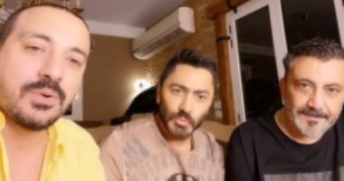 زغروطة من تامر حسنى احتفالا بانتهاء أزمة دياب ونصر محروس بعد فترة خلافات