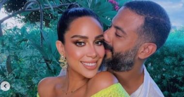 أنا محظوظ.. محمد فراج يغازل زوجته بسنت شوقى برسالة وصور رومانسية