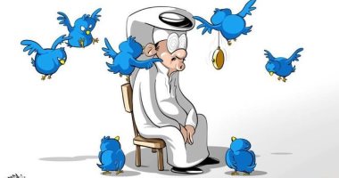 كثرة "التويتات" إهدار للوقت وانعزال خلف الشاشات في كاريكاتير سعودى