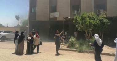 ماس كهربائى يتسبب فى حريق غرفتى آشعة بمستشفى فاو في قنا