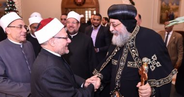 البابا تواضروس الثانى مهنئا مفتى الجمهورية: أتمنى لك التوفيق والنجاح