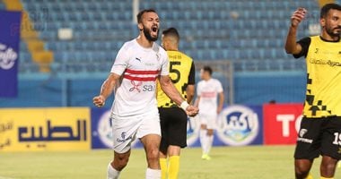 مروان حمدى يسجل هدف تقدم الزمالك على دجلة برأسية نموذجية.. فيديو