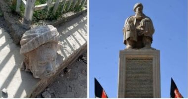 تحطيم تمثال لزعيم معارض لحركة طالبان وسط أفغانستان