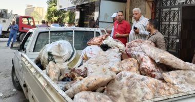 ضبط 3.2 طن لحوم فاسدة بإمبابة بالجيزة.. صور
