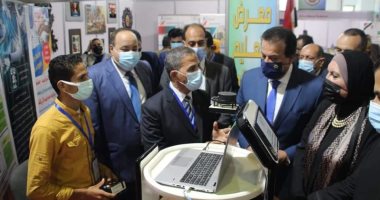 جامعة كفر الشيخ تشارك فى معرض التعليم العالى بروبوت الخدمات الطبية