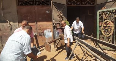 ضبط ورشة تقطيع حديد عثر بها على عامود إنارة تم سرقته بشبرا الخيمة