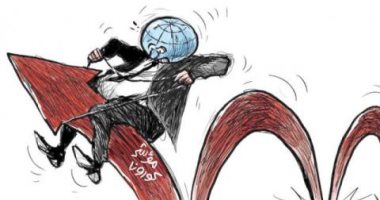 كاريكاتير الشرق الأوسط عن الموجة الرابعة لكورونا: مؤشر الإصابات أشبه بالحصان الراكض