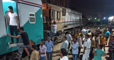 مصرع شابين صدمهما قطار أثناء عبورهما السكة الحديد في البدرشين بالجيزة